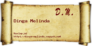 Dinga Melinda névjegykártya